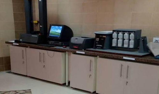 Testing laboratory for shoes and leather